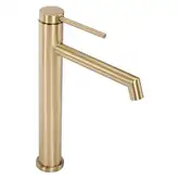 Смеситель для раковины (умывальника) REA FOSS BRUSHED GOLD золотой матовый высокий (REA-B5319)