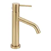 Смеситель для раковины (умывальника) REA LEVEL BRUSHED GOLD матовое золото низкий (REA-B6218)
