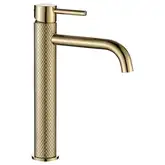 Смеситель для раковины (умывальника) REA GUSTO TWO LIGHT GOLD золотой высокий (REA-B8408)