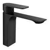 Смеситель для раковины (умывальника) REA URBAN BLACK черный низкий (REA-B9907)