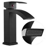 Змішувач для раковини (умивальника) Yoka SPEKTA 24 BLACK чорний низький (BU.SPEKTA 24 BLK)