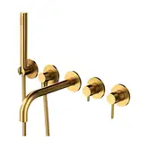 змішувач для ванни Omnires Y на 5 отворів brushed gold (Y1237/1GLB)