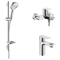 Набор смесителей для ванны 3-в-1 Hansgrohe Metris/Raindance Select E (цвет - хром) (31480112)