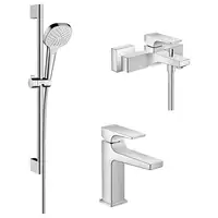Набор смесителей для ванны 3-в-1 Hansgrohe Metropol/Croma Select E Vario (цвет - хром) (32540112)