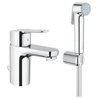 Смеситель для раковины с гигиеническим душем Grohe Bau Edge DN 15 S-SIZE (цвет - хром) (23757000)