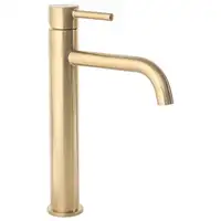 Смеситель для раковины (умывальника) REA LUNGO BRUSHED GOLD высокий (REA-B4526)