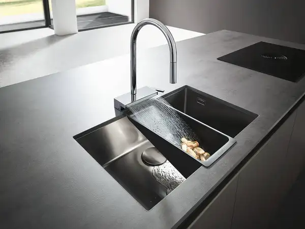 Коландер кухонний Hansgrohe F14 мультифункціональний, matt black (40963000)