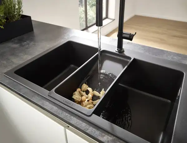 Коландер кухонний Hansgrohe F14 мультифункціональний, matt black (40963000)