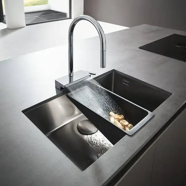 Коландер кухонний Hansgrohe F14 мультифункціональний, matt black (40963000)
