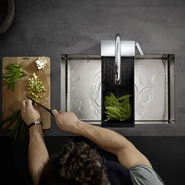 Коландер кухонний Hansgrohe F14 мультифункціональний, matt black (40963000)