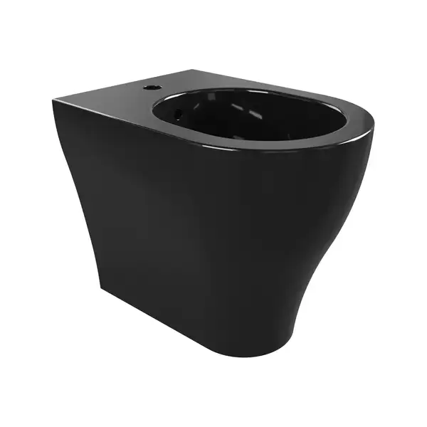 Біде для підлоги Flaminia APP 52x36 h43cm, безободкове, Чорний глянсовий (AP217) (AP217NER)