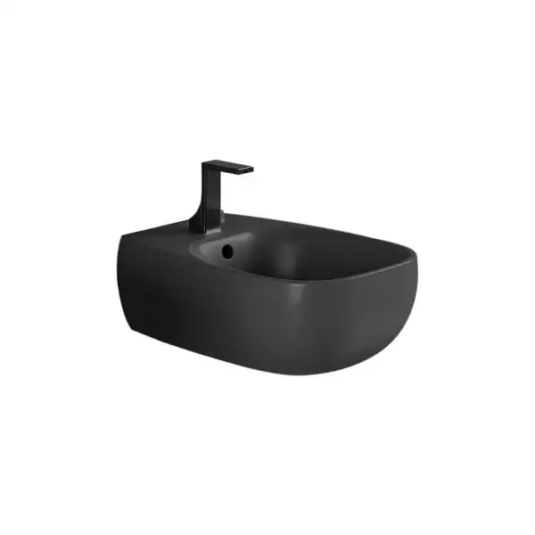 Биде подвесное Flaminia Fluo, цвет - Carbone opaco (матовый) FU218 Carbone