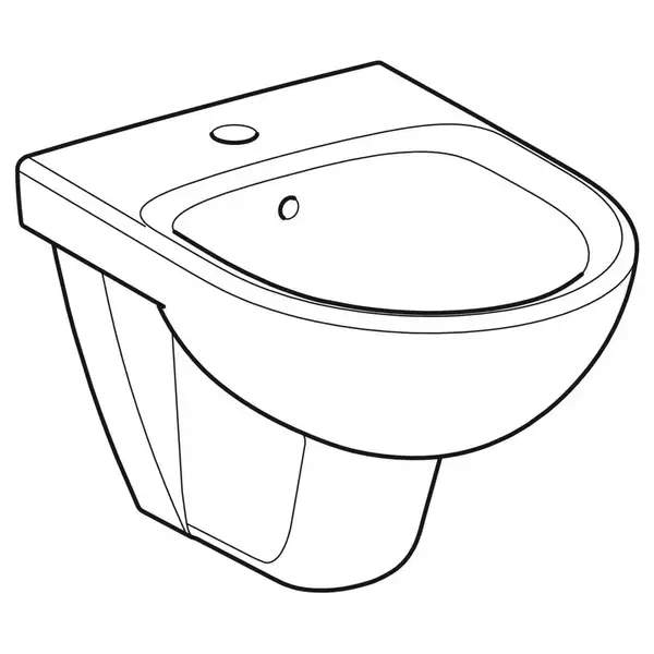 Биде подвесное, укороченное Geberit Selnova Compact (500.368.01.1)