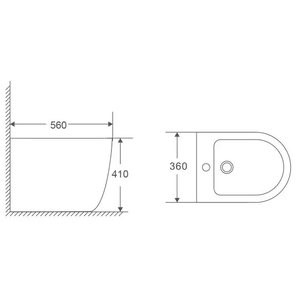 MIXXUS PREMIUM ELLIPSE-0601 Біде підлогове, біле (MP6594)