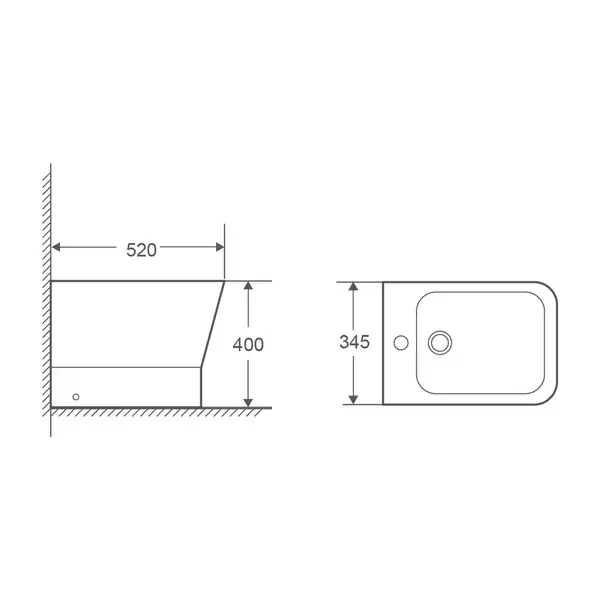 MIXXUS PREMIUM STYLE-0601 Біде підлогове, біле (MP6603)