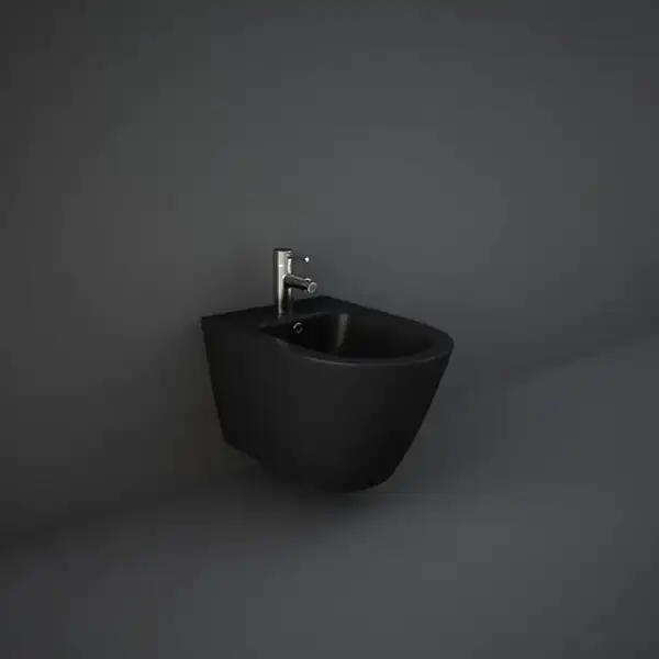 Биде подвесное Rak Ceramics Feeling, чёрный матовый (RST07504A)