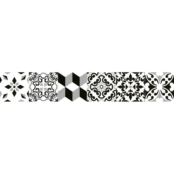 Декор настенный, керамогранит Almera Ceramica Artic Black 15 х 90 см 476446