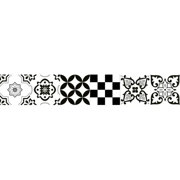 Декор настенный, керамогранит Almera Ceramica Artic Black 15 х 90 см 476446