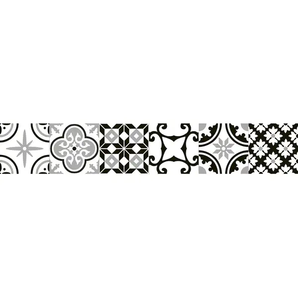 Декор настенный, керамогранит Almera Ceramica Artic Black 15 х 90 см 476446