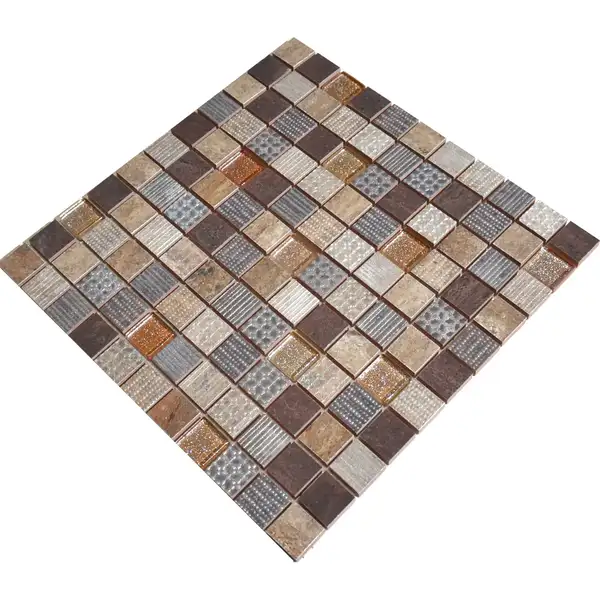 Мозаїка СМ 3045 С3 Brown-Ebony-Beige Silver 300x300x9 Котто Кераміка (СМ 325045)