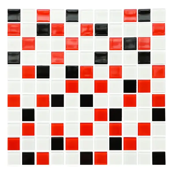 Мозаїка GM 4007 C3 Black-Red M-White 300x300x4 Котто Кераміка (GM 425007)