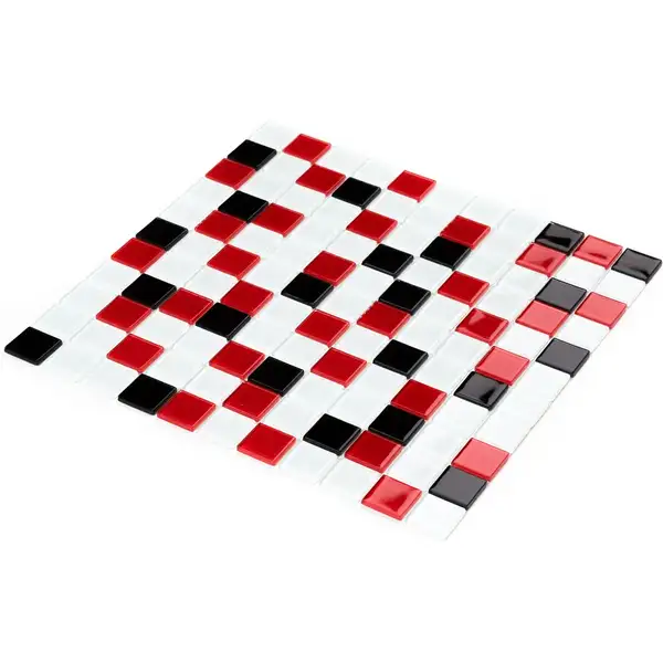 Мозаїка GM 4007 C3 Black-Red M-White 300x300x4 Котто Кераміка (GM 425007)