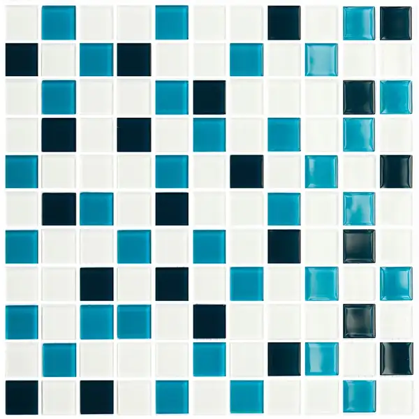 Мозаїка GM 4021 C3 Cerulean D-Cerulean M-White 300x300x4 Котто Кераміка (GM 425021)