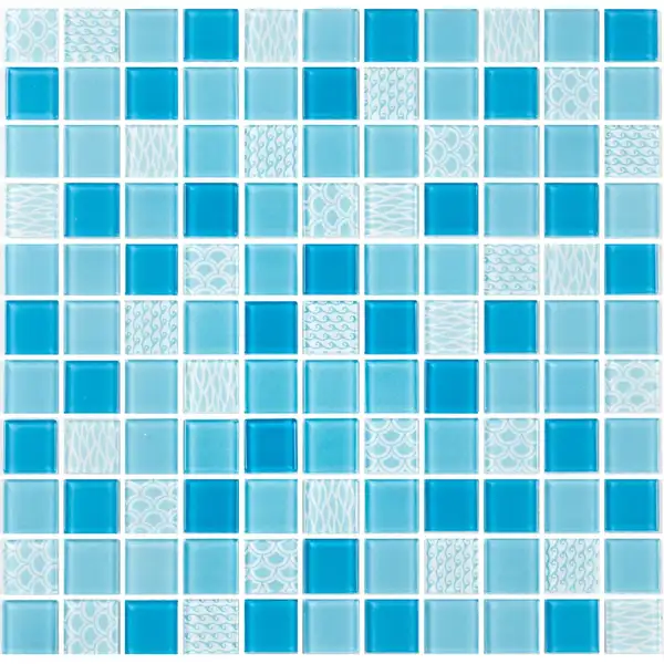 КОТТО КЕРАМІКА Мозаїка GM 4051C3 Blue d/Blue m/Structure  300 х 300 х 4   ( 25 х 25 ) Кераміка Лео УКРАЇНА (GM 425051)