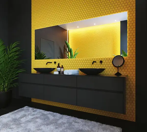KOTTO Мозаїка HEXAGON H 6025 Dark Yellow 295х295х9 Кераміка Лео УКРАЇНА