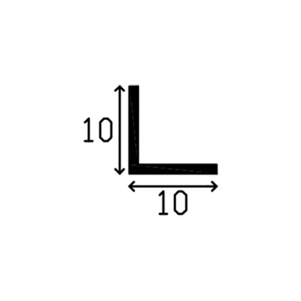 Профіль кутовий, захисний і декоративний 10x10 мм, Lucciano (PFA10103000A)