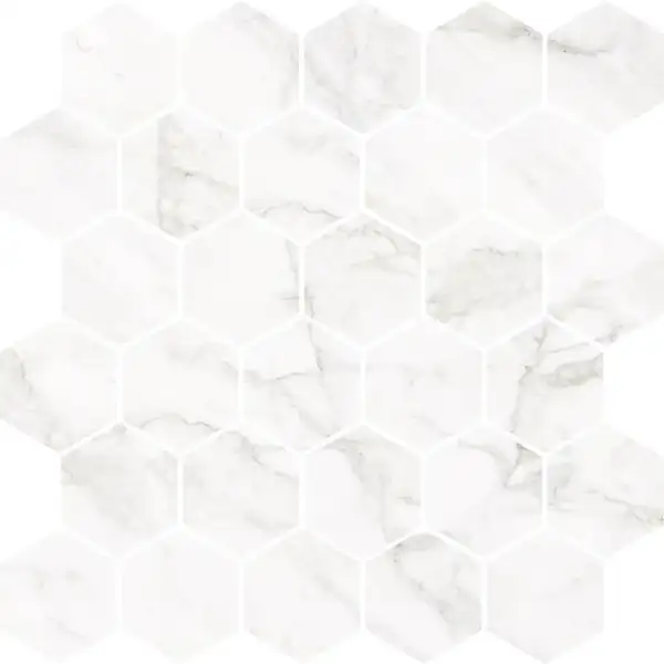Мозаїка Frost White Білий Heksagon POL 27x27 код 6714 Nowa Gala (M-H-FW010000-X00-1-1)