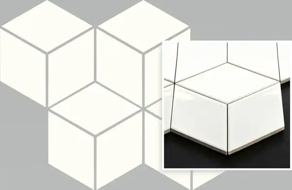 Мозаїка пресована Універсальна Bianco Romb Braid 20,5x23,8 код 1849 Ceramika Paradyz (M-P-205X238-1-UNIW.BIROBR)