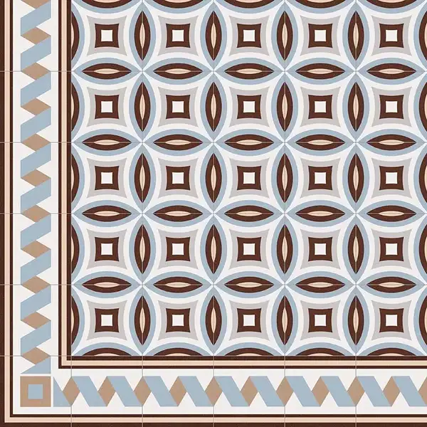 Декор 1900 Florentina-2 Celeste 200x200x8 Vives (11J6)