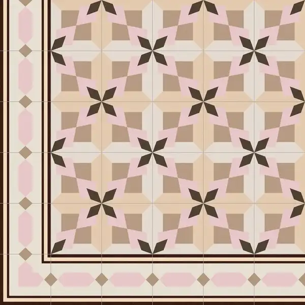 Плитка керамогранітна 1900 Roura-2 Beige декор 200x200x8 Vives (11J8)