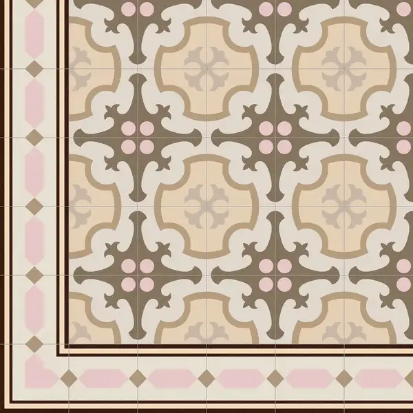 Плитка керамогранітна 1900 Roura-3 Beige декор 200x200x8 Vives (11L9)