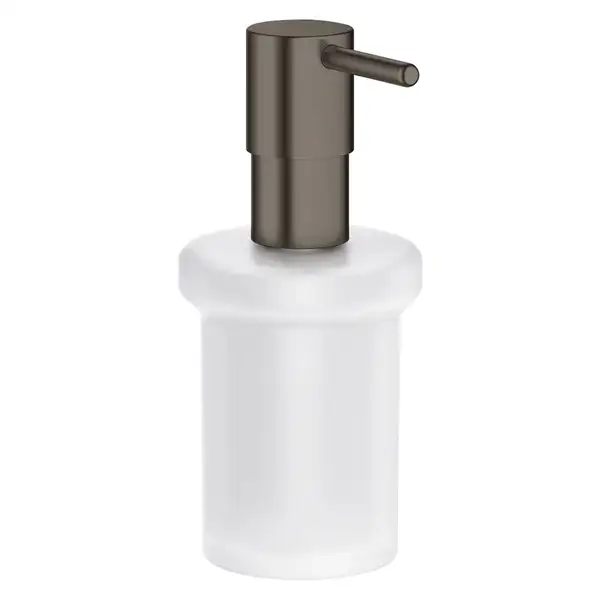 Дозатор для жидкого мыла Grohe Essentials, тёмный графит, матовый/стекло матовое (40394AL1) фото 1 Aquada.com.ua