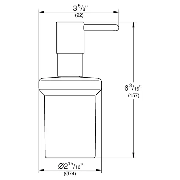 Дозатор для жидкого мыла Grohe Essentials, тёмный графит, матовый/стекло матовое (40394AL1) фото 2 Aquada.com.ua