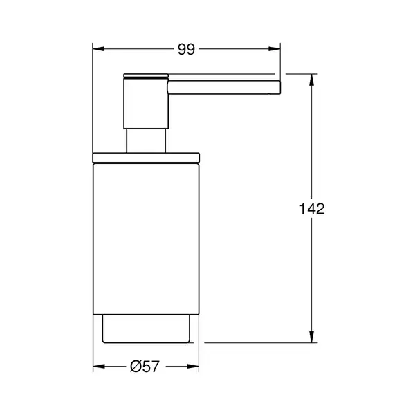 Дозатор для жидкого мыла 160 мл Grohe Selection, тёмный графит, матовый/стекло матовое (41028AL0) фото 2 Aquada.com.ua