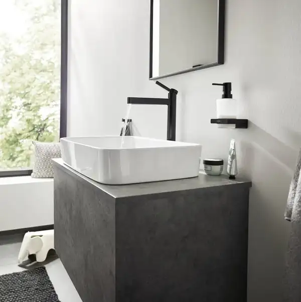 Дозатор рідкого мила, підвісний Hansgrohe AddStoris, Brushed Black (41745340)