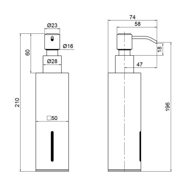 Дозатор для жидкого мыла Qtap Liberty BLM 1152-2 (QTLIBBLM11522)