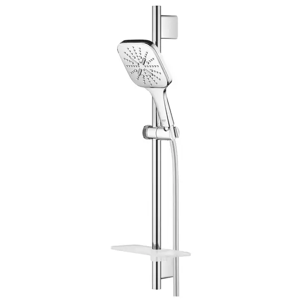 Душевой гарнитур Grohe Grohe Rainshower Smartactive 130 Cube (цвет - хром), 3 вида струи (26583000) фото 2 Aquada.com.ua