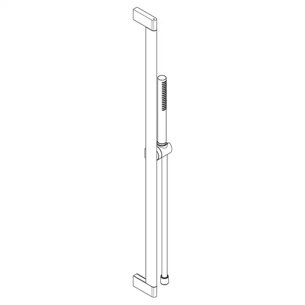 Душовий гарнітур Hansgrohe Pulsify S 100 1jet EcoSmart+ зі штангою 90 см (колір - хром) 24383000