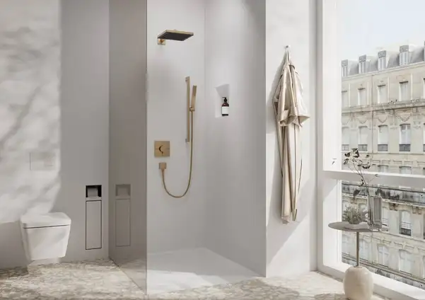 Штанга для душу 65 см Hansgrohe Pulsify E БЕЗ ЛІЙКИ (колір - шліфована бронза) 24404140