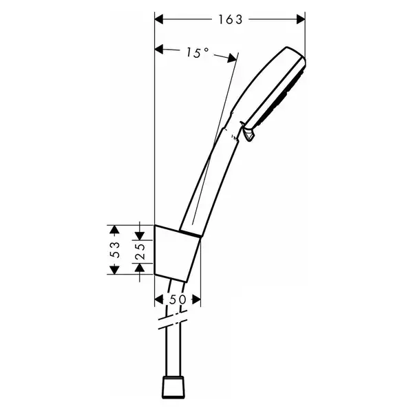 Ручний душ із тримачем та шлангом 160 см Hansgrohe Crometta Vario (колір - хром/білий) 26667400