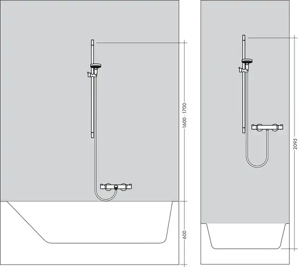 Душова штанга Hansgrohe Unica Reno 72 см (колір - хром) 27704000HG