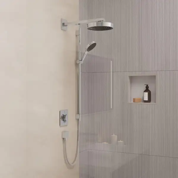Душовий гарнітур Hansgrohe Rainfinity 130 3jet зі штангою S Puro 90 см та шлангом Designflex 160 см (колір - хром)  28743000