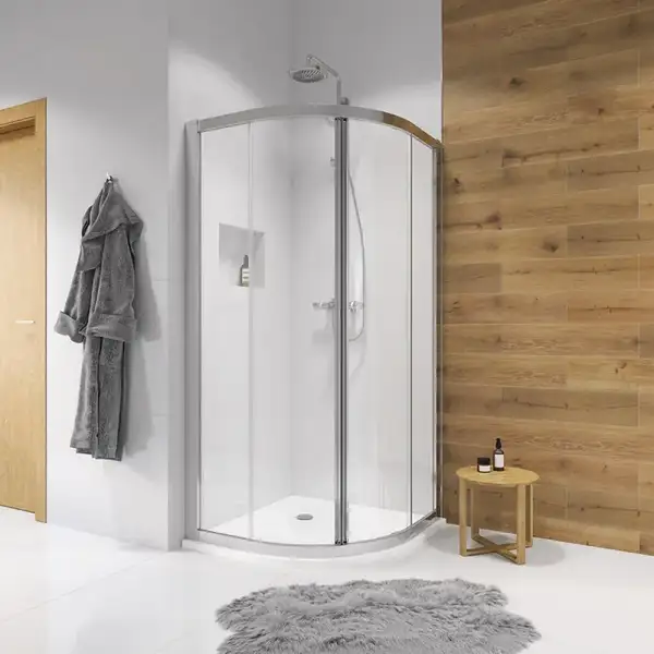 Geberit Geo Душевая кабина 90х90, серебро, прозрачная (560.121.00.2)