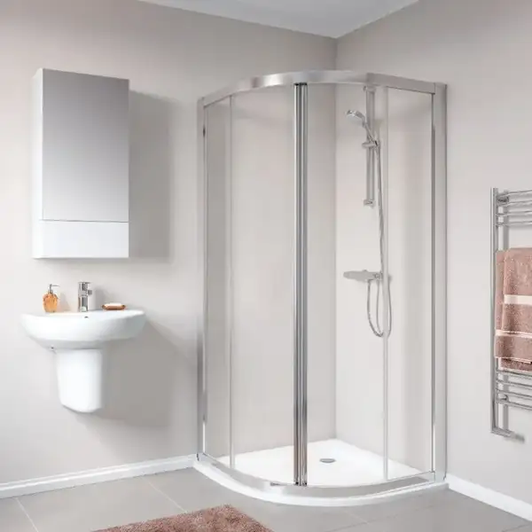 Geberit Geo Душевая кабина 90х90, серебро, прозрачная (560.121.00.2)