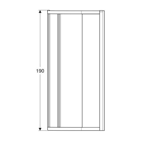 Geberit Geo Душевая кабина 90х90, серебро, прозрачная (560.121.00.2)