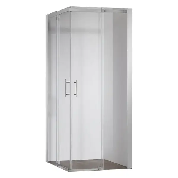 Душова кабіна без піддону Koer SR SC03-100x100x200-TR-01 прозоре скло Easy Clean 6мм, хром (KR5357)